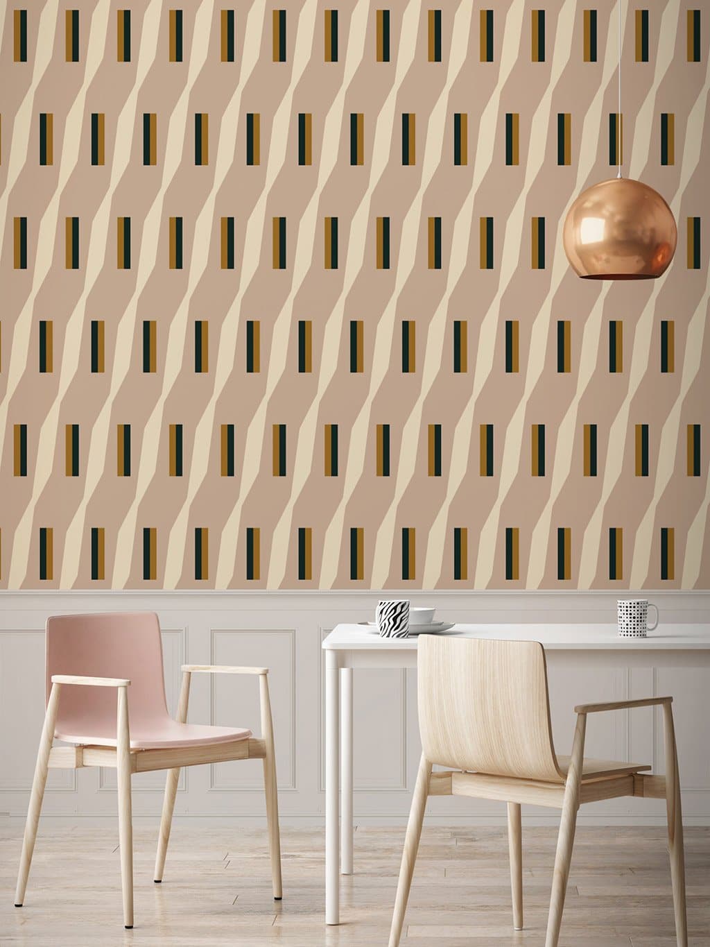 Jupiter10 geometric mid-century modern wallpaper Amman