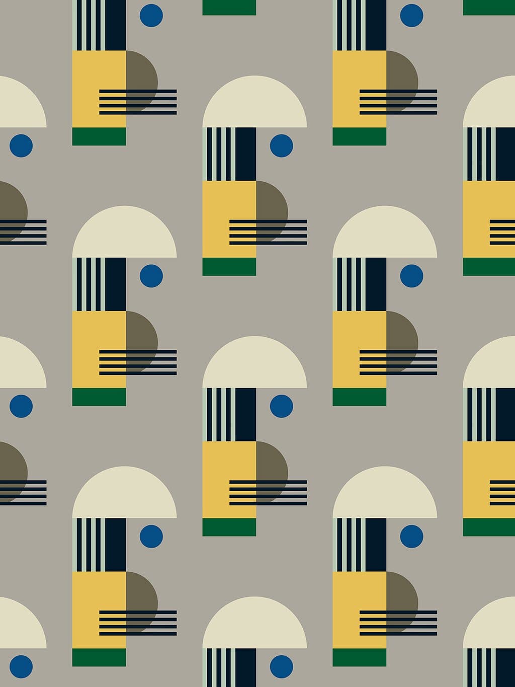 Jupiter10 geometric mid-century modern wallpaper Brasilia