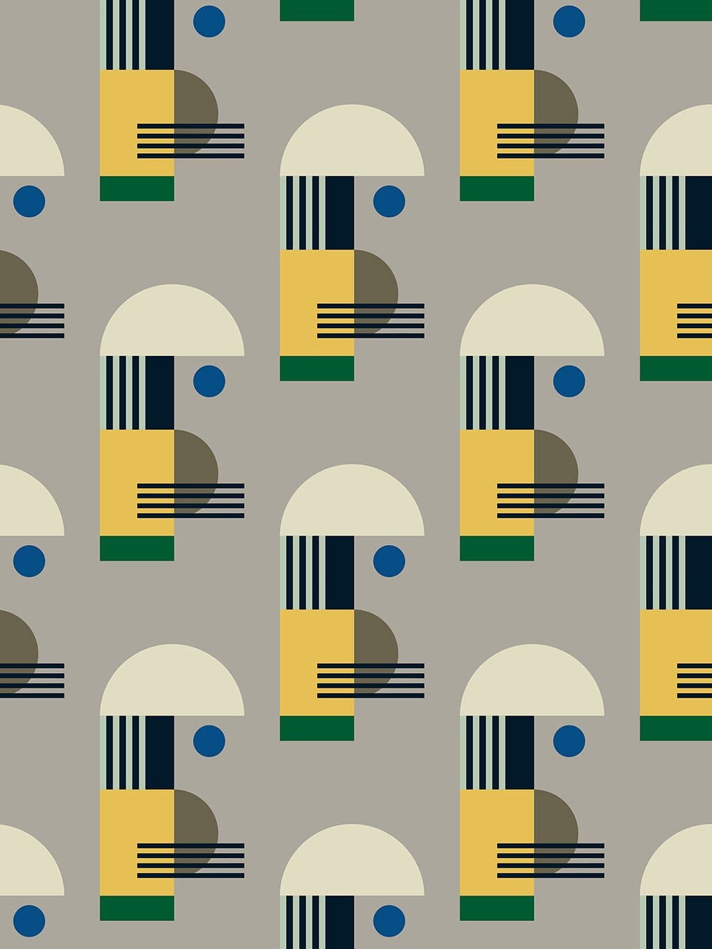 Jupiter10 geometric mid-century modern wallpaper Brasilia