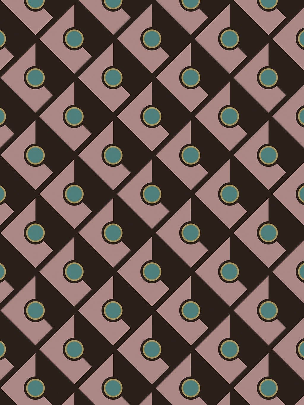 Jupiter10 geometric mid-century modern wallpaper Bucharest