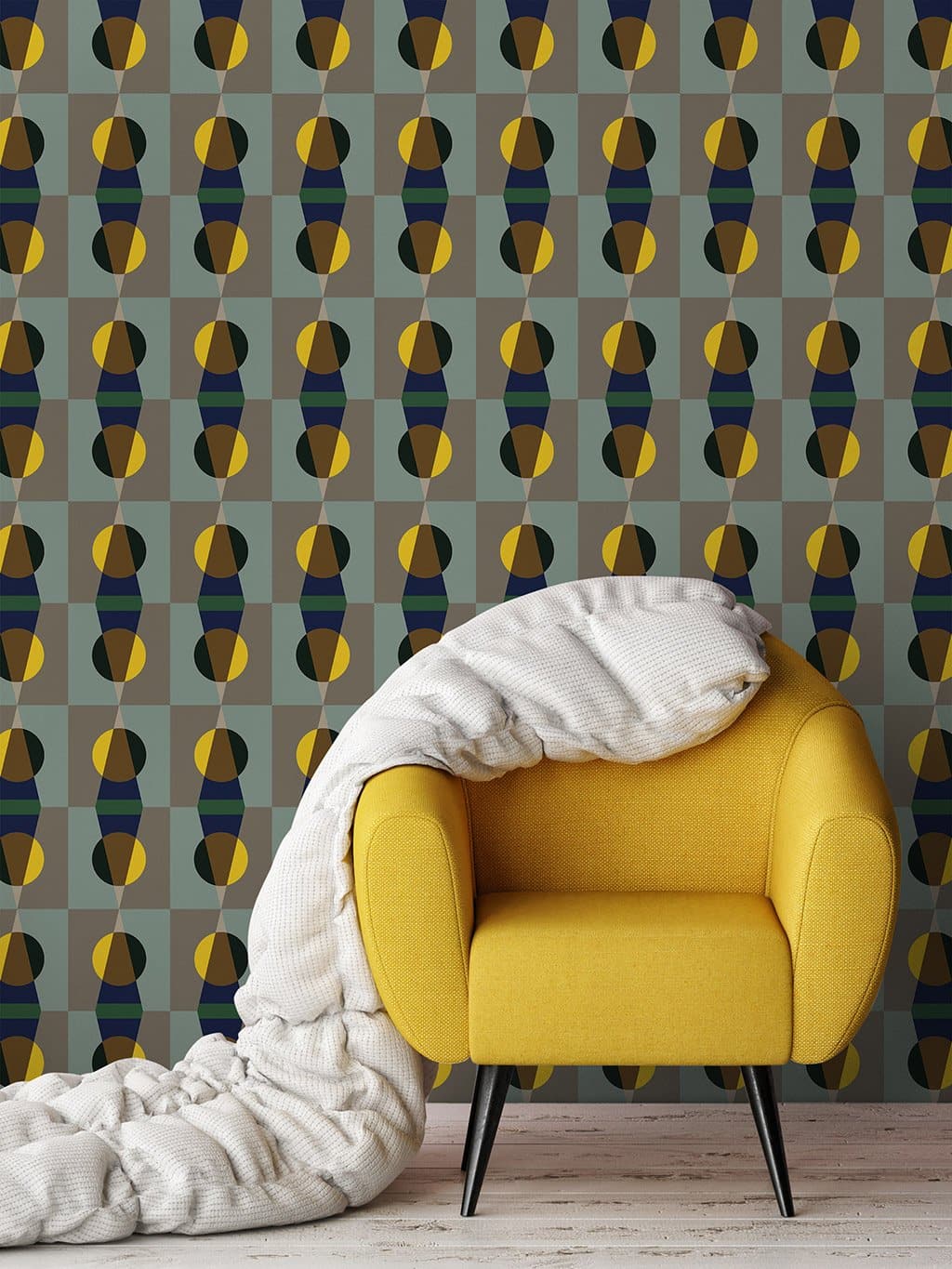 Jupiter10 geometric mid-century modern wallpaper Cairo