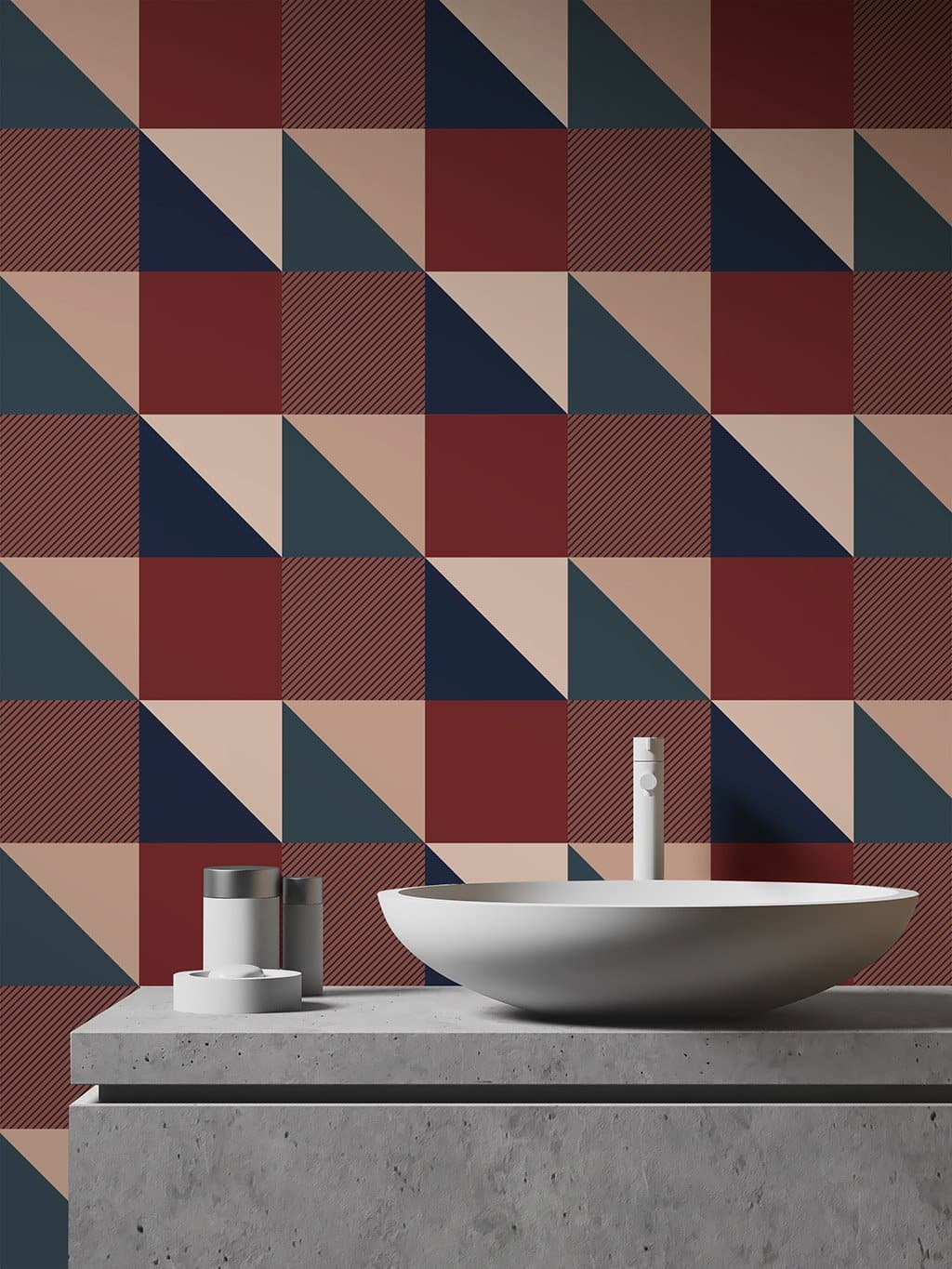 Jupiter10 geometric mid-century modern wallpaper Cambridge