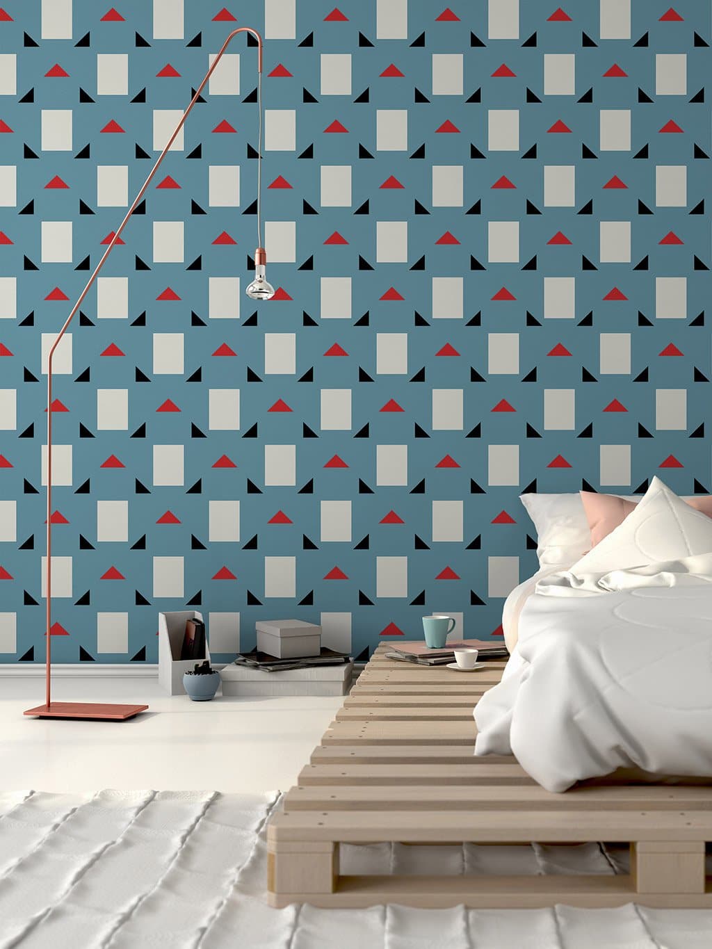 Jupiter10 geometric mid-century modern wallpaper Detroit