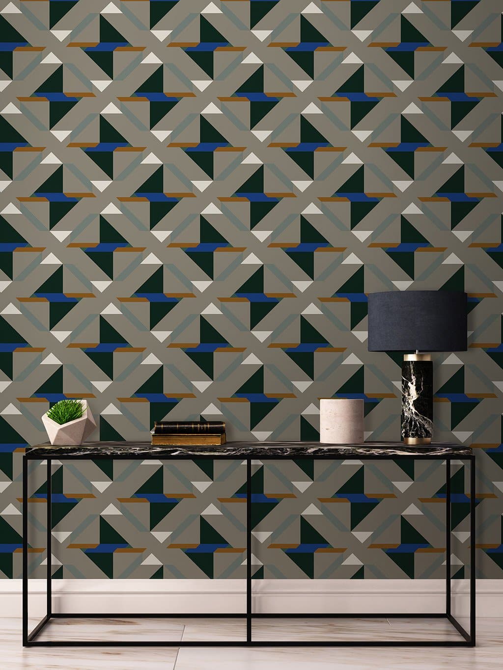 Jupiter10 geometric mid-century modern wallpaper Dusseldorf