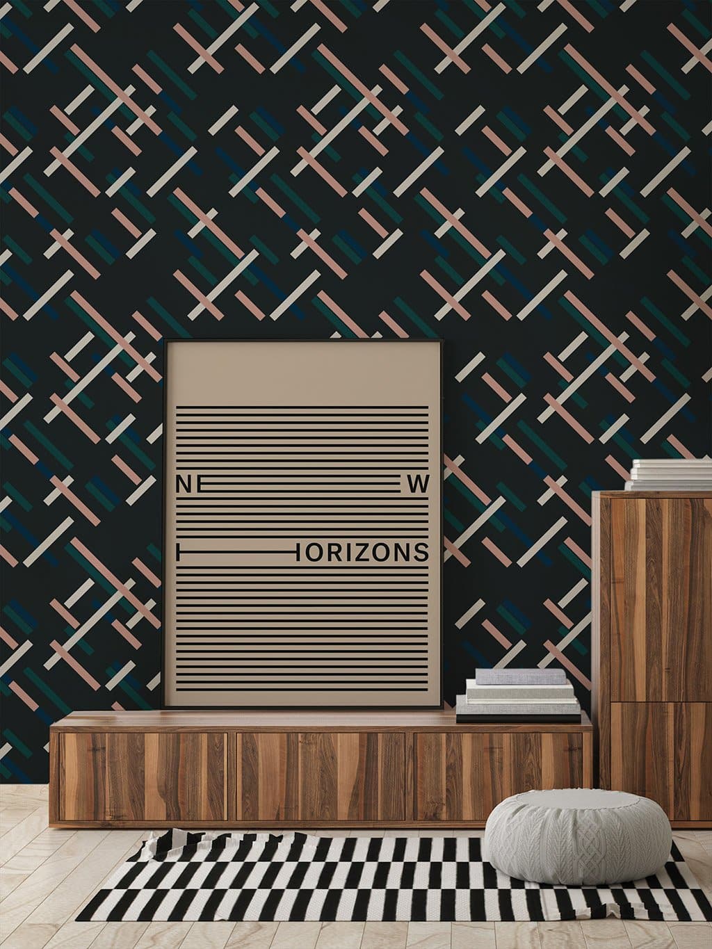 Jupiter10 geometric mid-century modern wallpaper Edinburgh