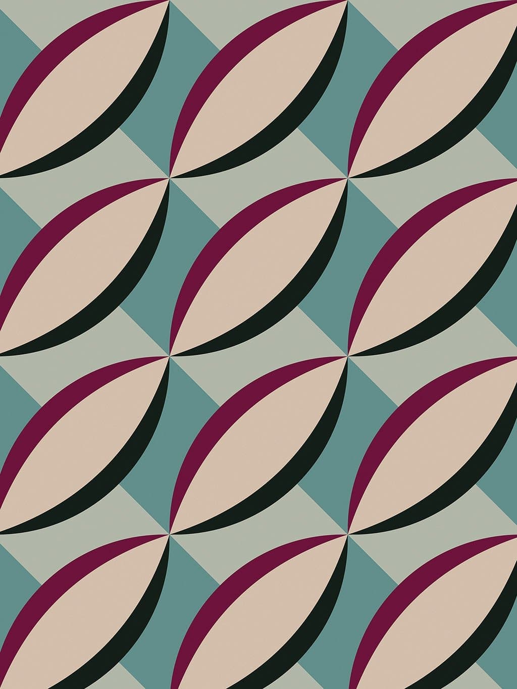 Jupiter10 geometric mid-century modern wallpaper Hanoi