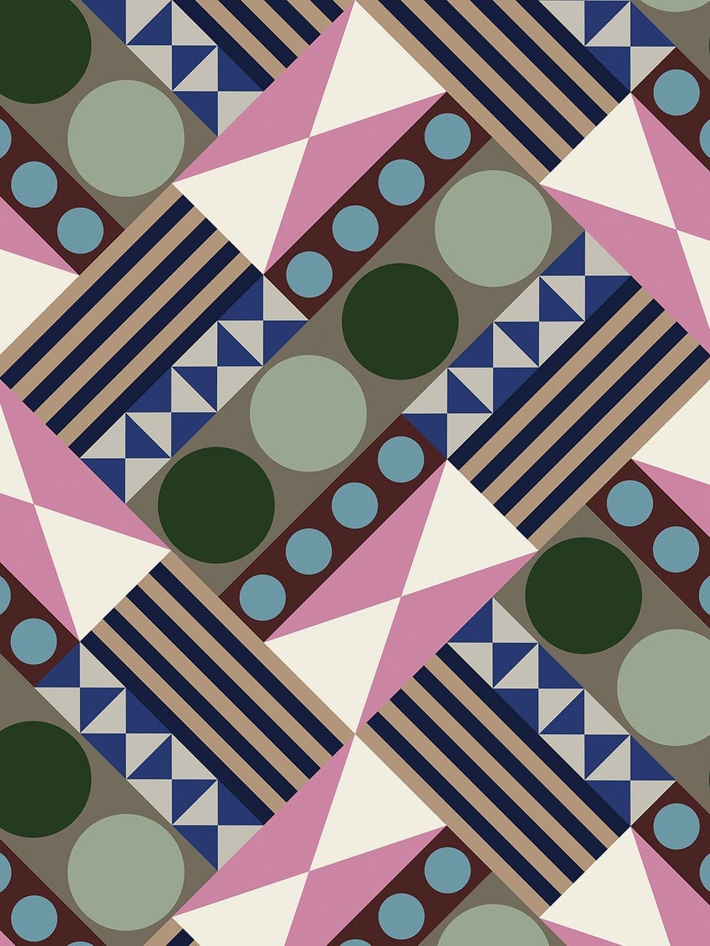 Jupiter10 geometric mid-century modern wallpaper Havana