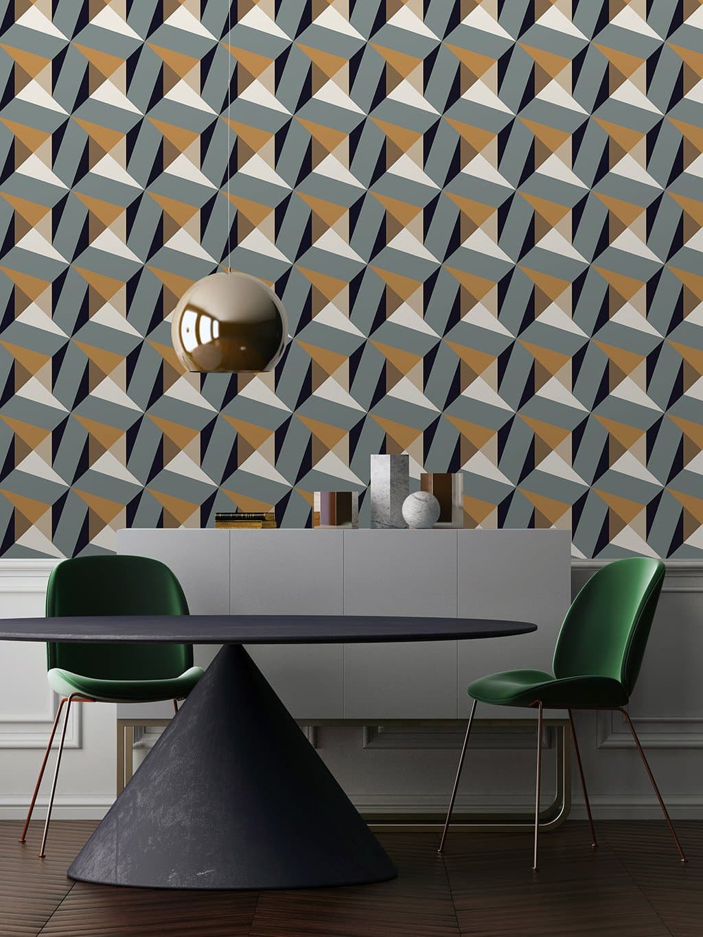 Jupiter10 geometric mid-century modern wallpaper Kiev