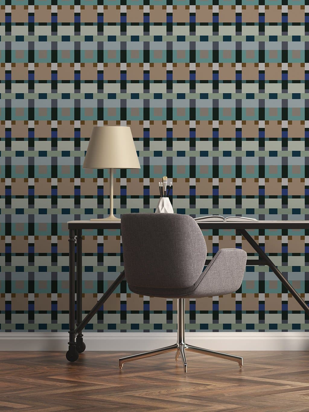 Jupiter10 geometric mid-century modern wallpaper Lhasa