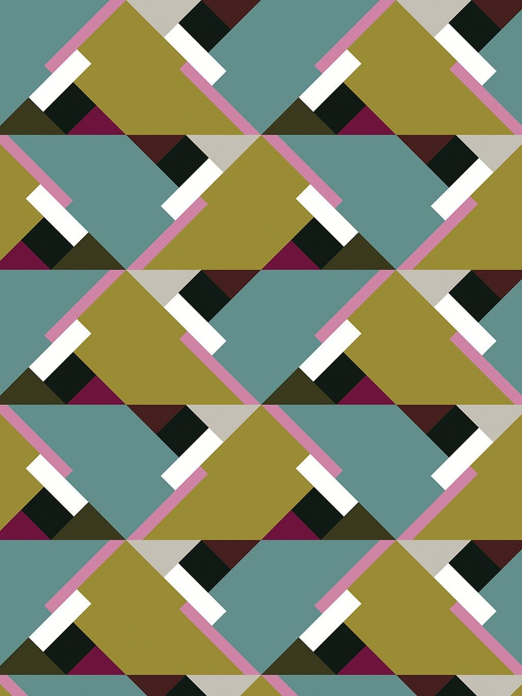 Jupiter10 geometric mid-century modern wallpaper Lima