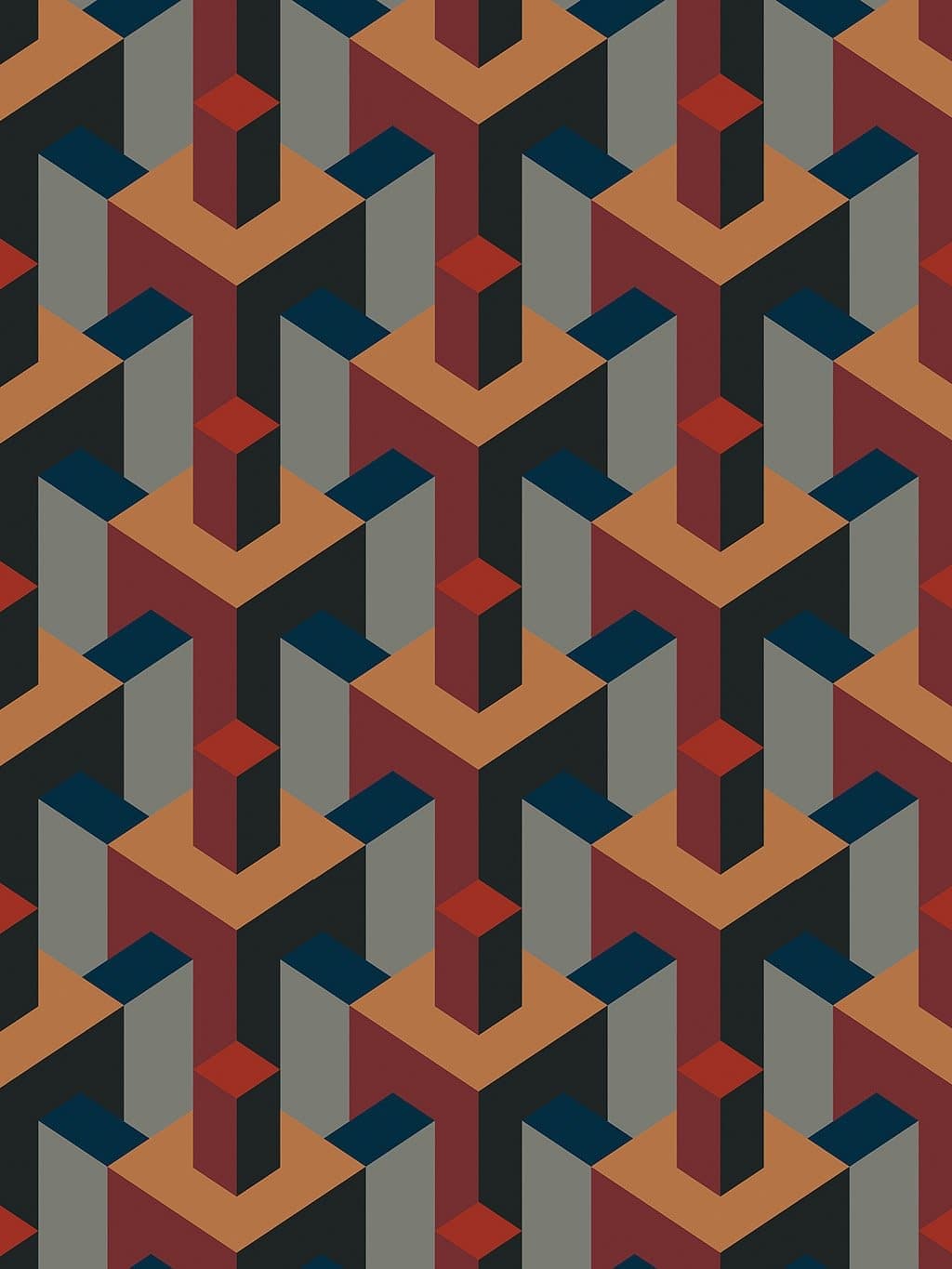 Jupiter10 geometric mid-century modern wallpaper Marrakech