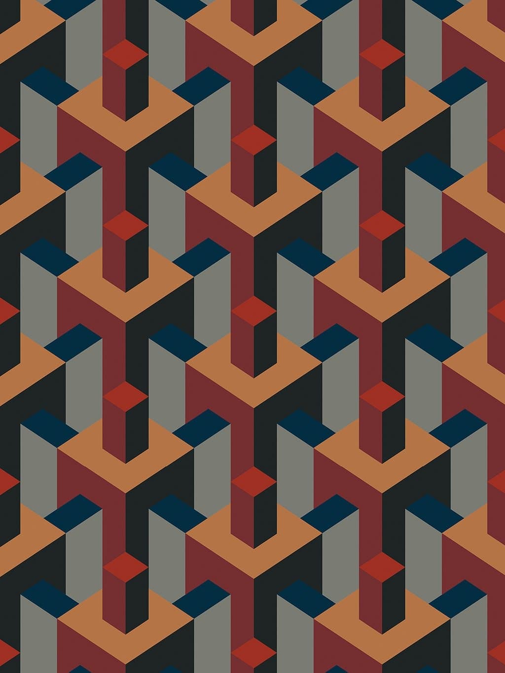 Jupiter10 geometric mid-century modern wallpaper Marrakech