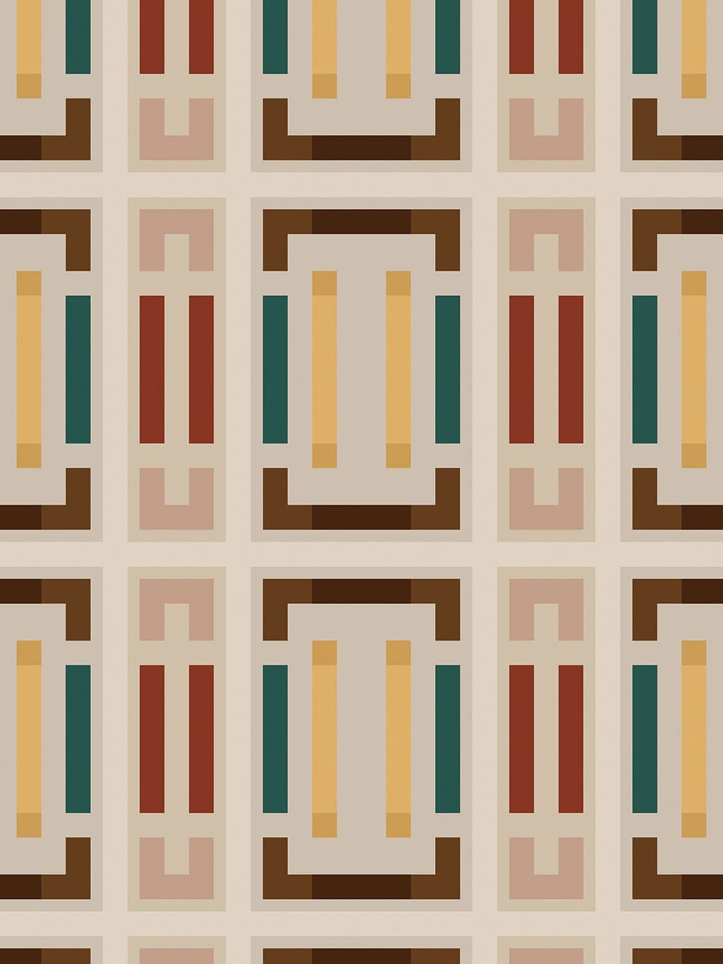 Jupiter10 geometric mid-century modern wallpaper Monaco