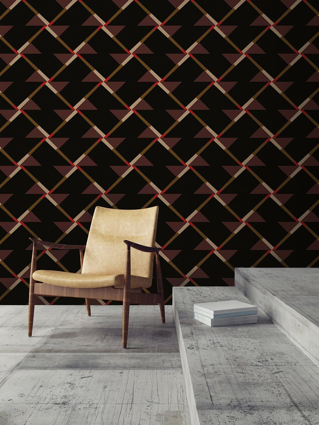 Jupiter10 geometric mid-century modern wallpaper Nairobi