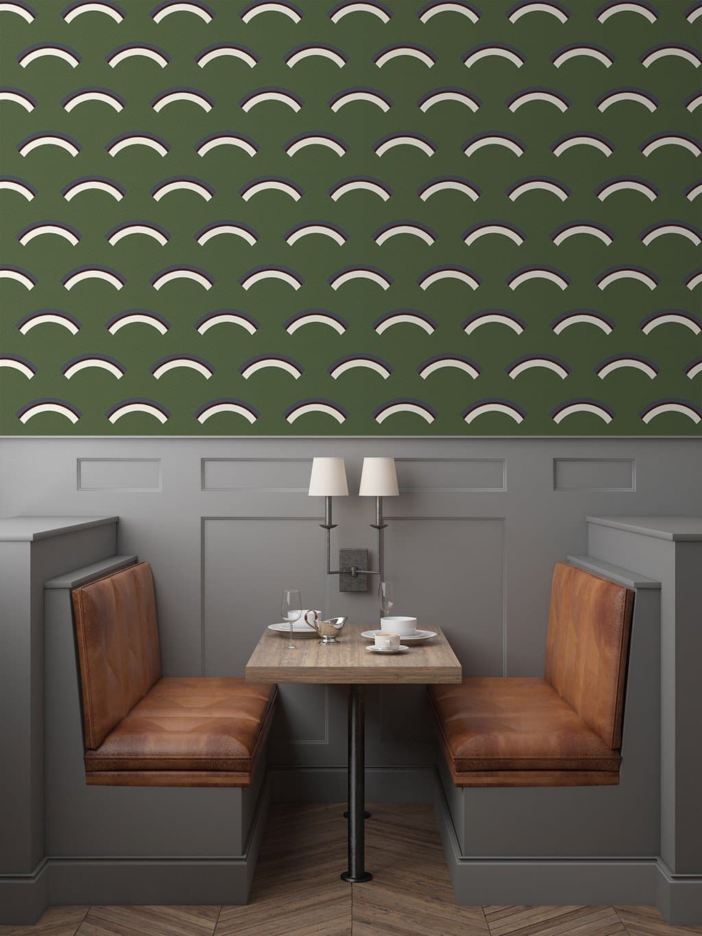 Jupiter10 geometric mid-century modern wallpaper Nassau