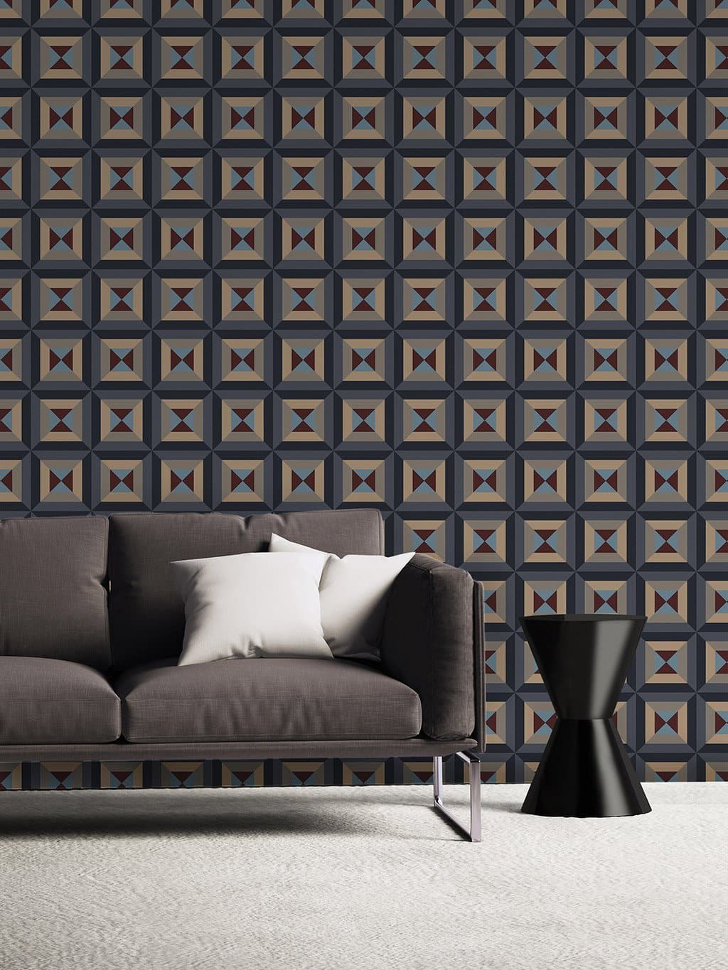 Jupiter10 geometric mid-century modern wallpaper Oxford