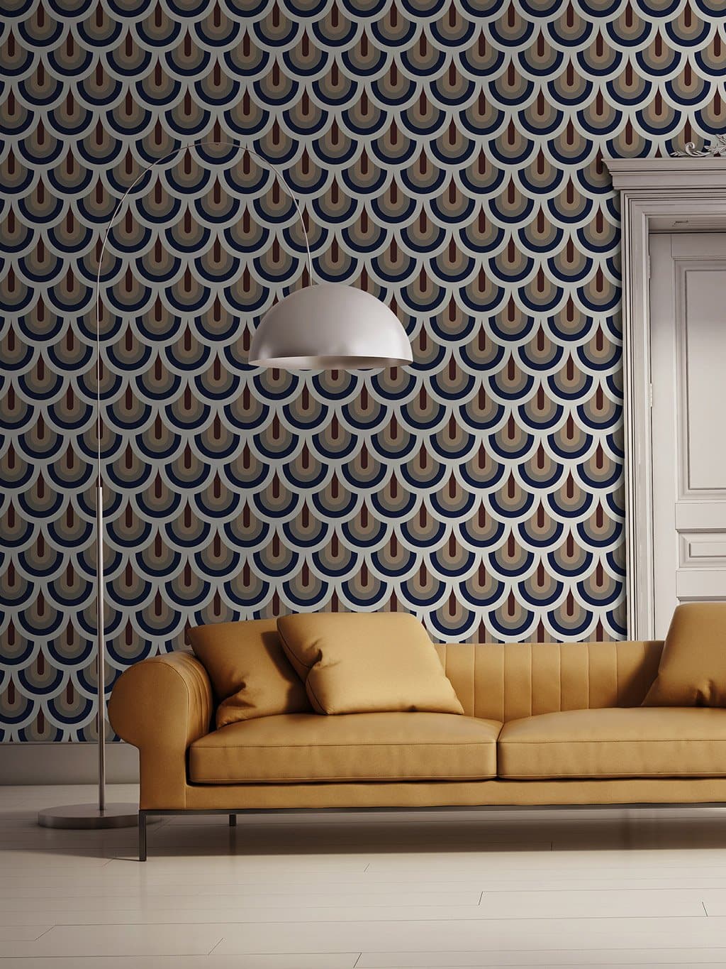 Jupiter10 geometric mid-century modern wallpaper Prague