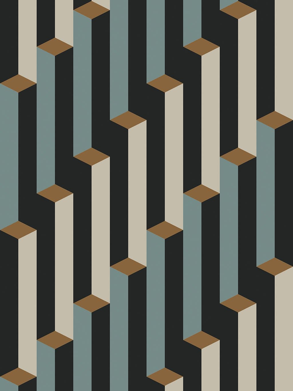 Jupiter10 geometric mid-century modern wallpaper Riga