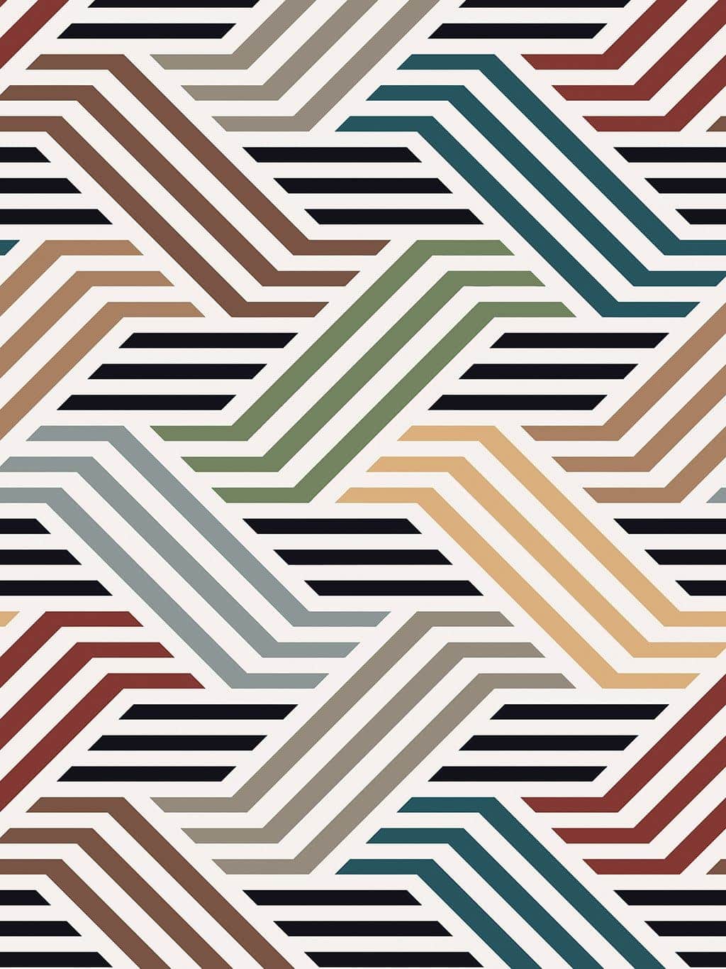 Jupiter10 geometric mid-century modern wallpaper Sao Paulo