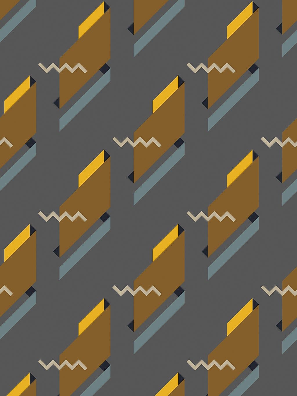 Jupiter10 geometric mid-century modern wallpaper Siena