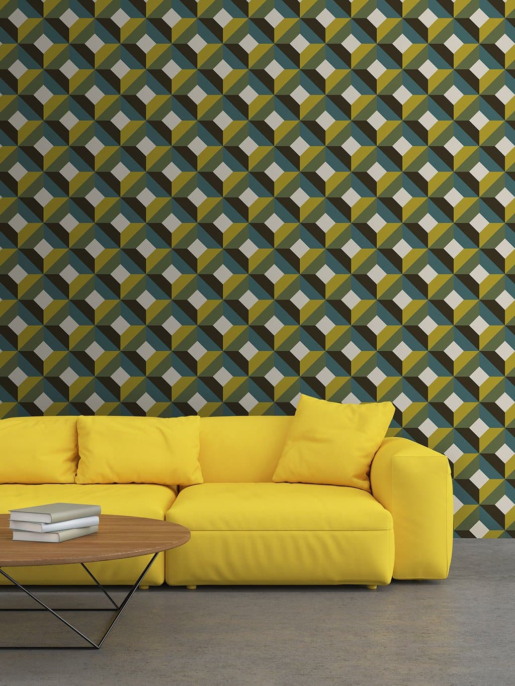 Jupiter10 geometric mid-century modern wallpaper Tallinn