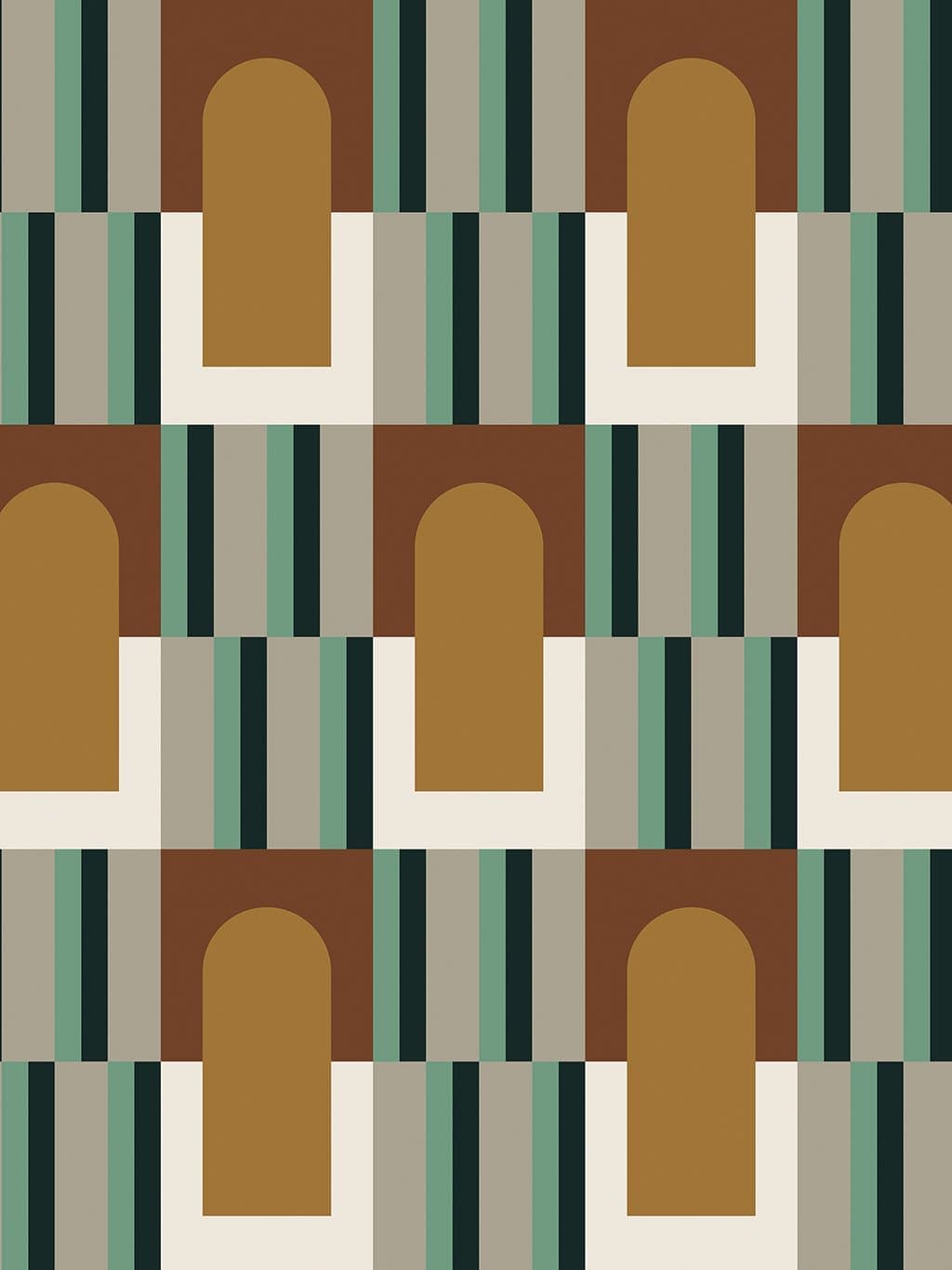 Jupiter10 geometric mid-century modern wallpaper Tangiers