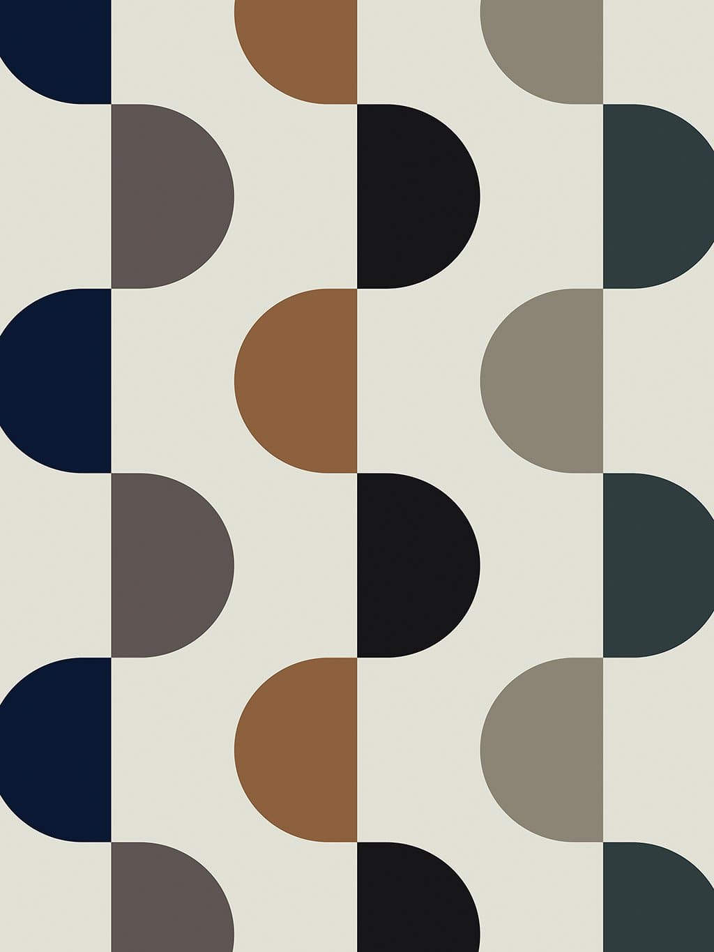 Jupiter10 geometric mid-century modern wallpaper Tel Aviv