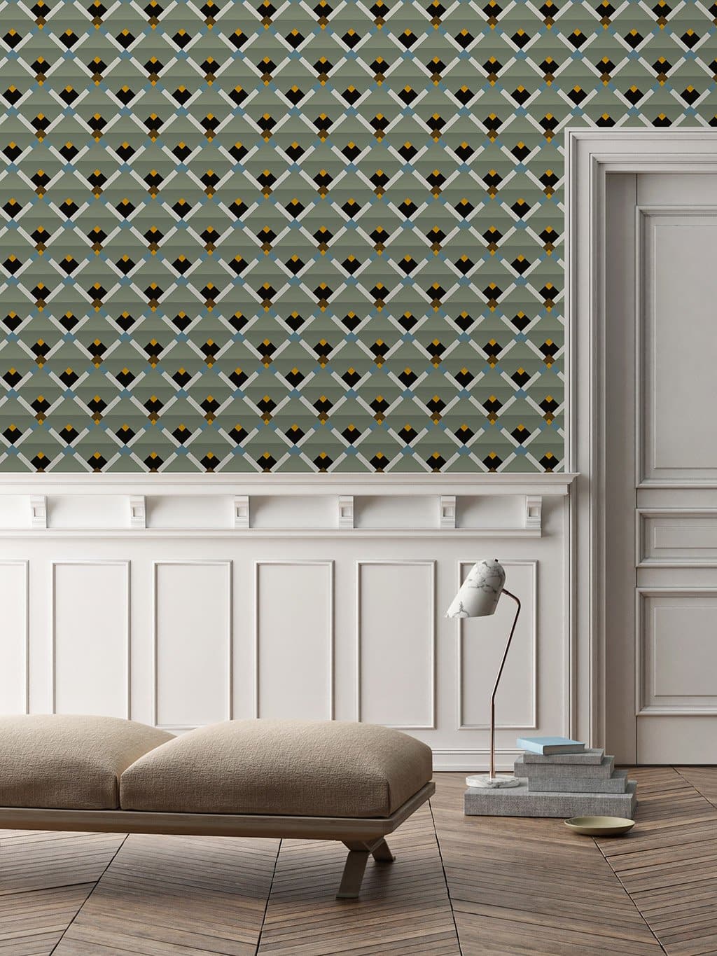 Jupiter10 geometric mid-century modern wallpaper Toulouse