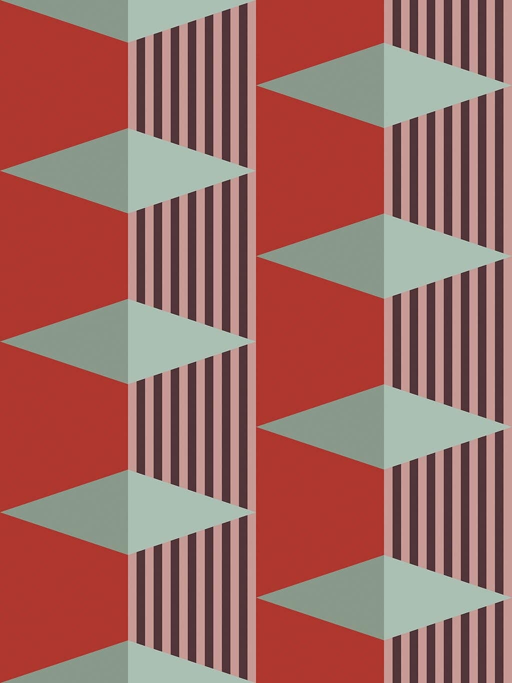 Jupiter10 geometric mid-century modern wallpaper Trieste