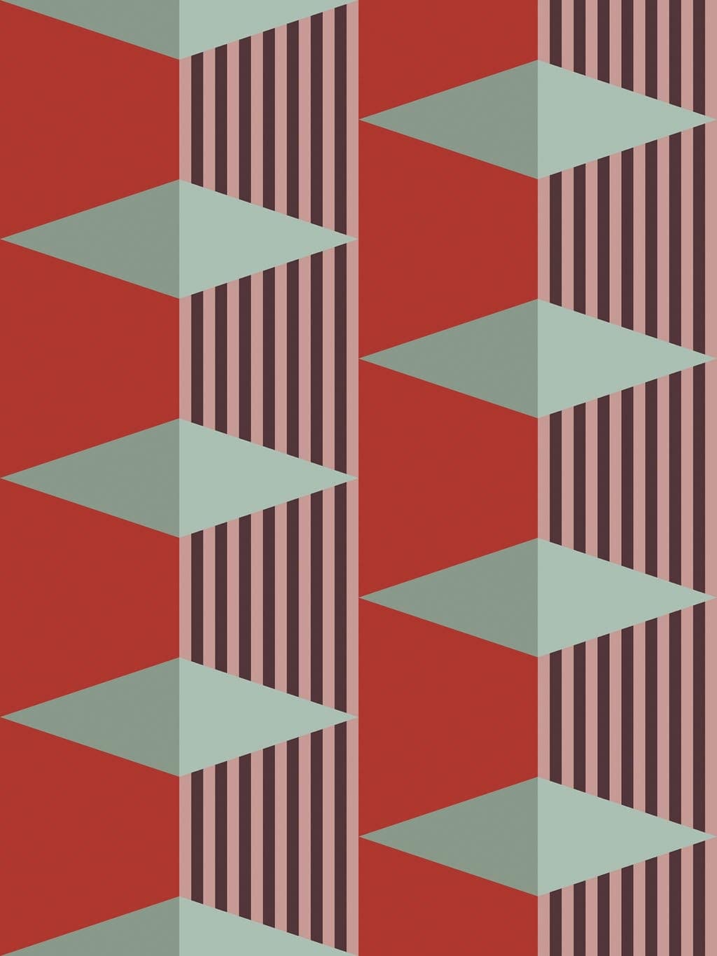 Jupiter10 geometric mid-century modern wallpaper Trieste