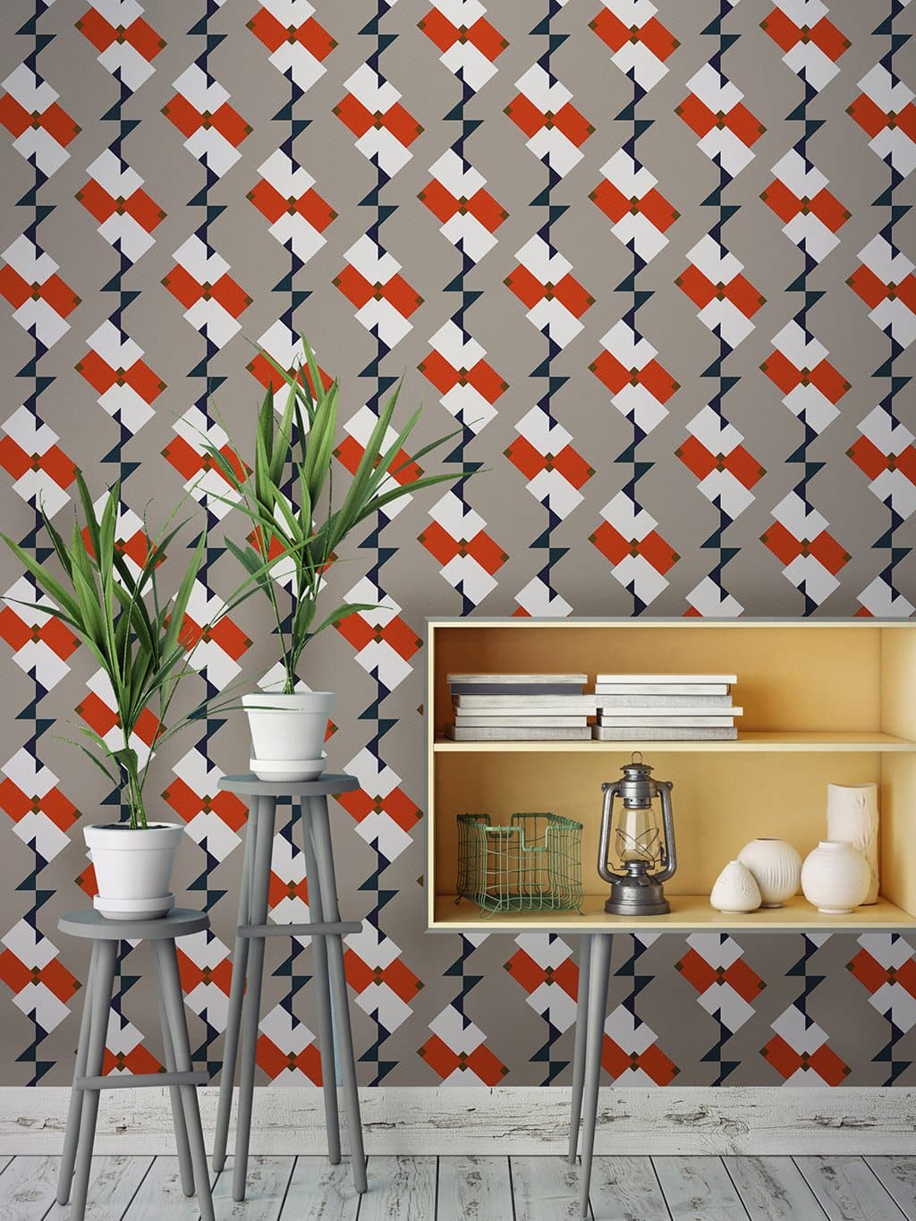 Jupiter10 geometric mid-century modern wallpaper Tulum