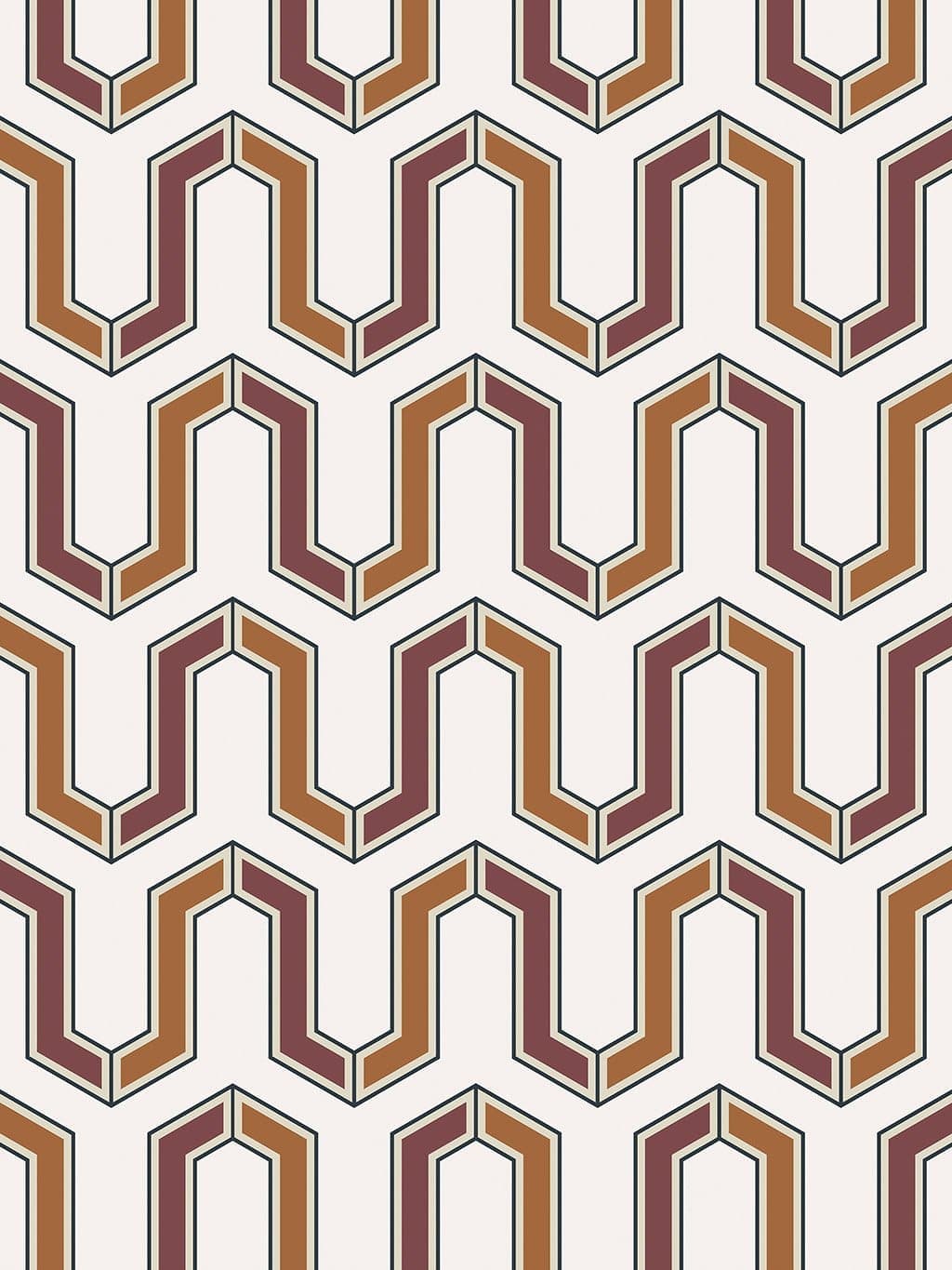 Jupiter10 geometric mid-century modern wallpaper Tunis