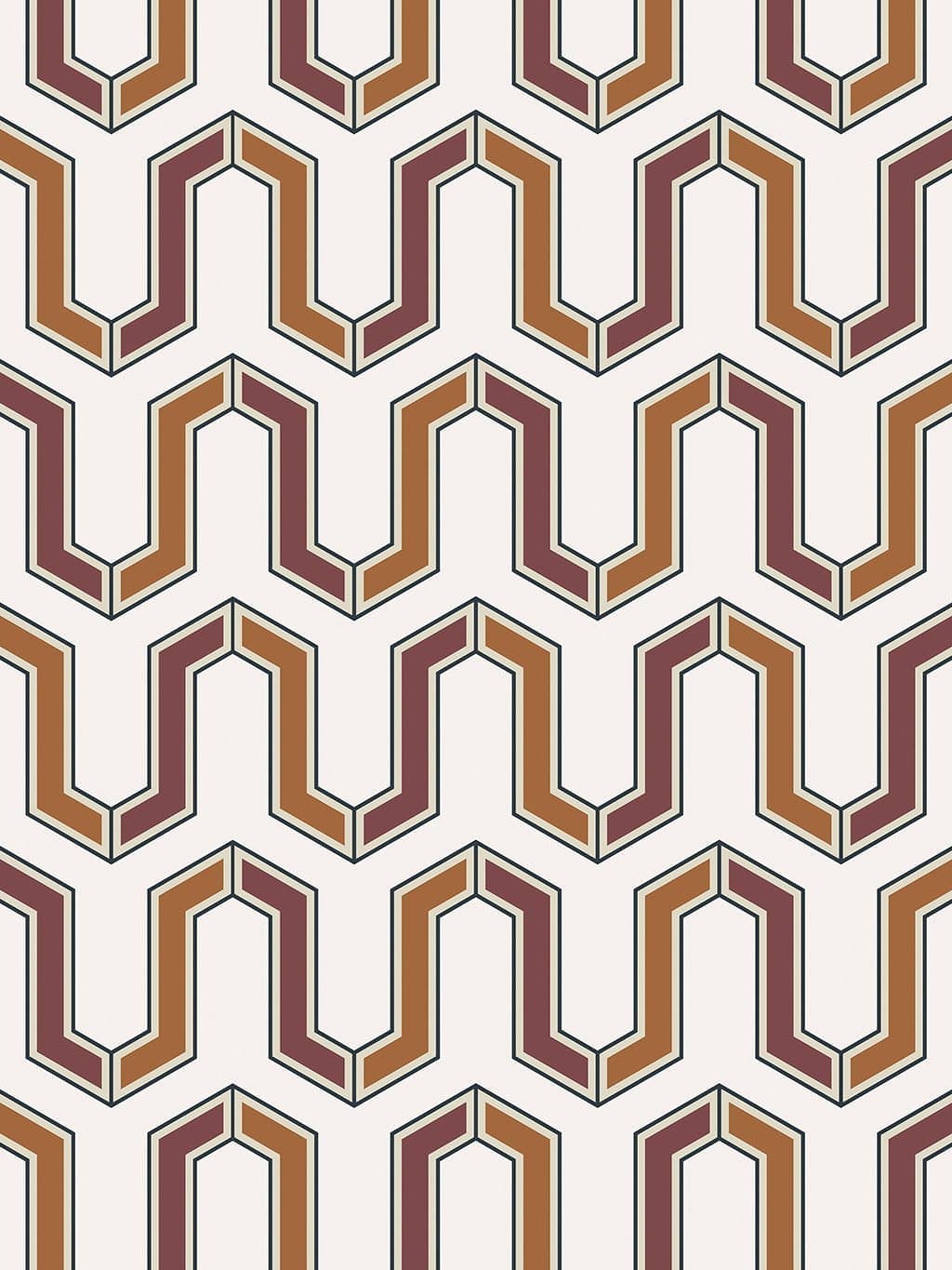 Jupiter10 geometric mid-century modern wallpaper Tunis