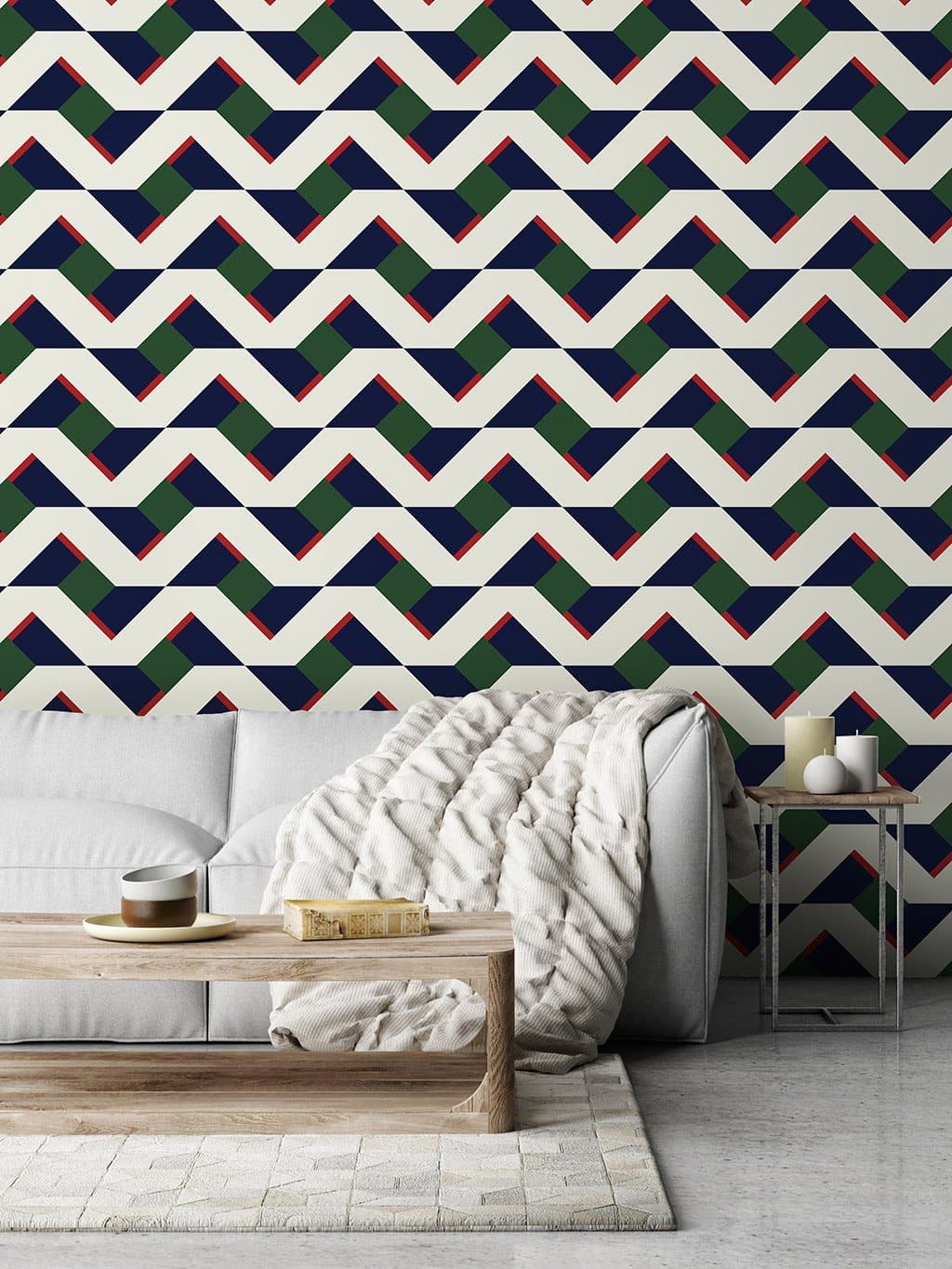 Jupiter10 geometric mid-century modern wallpaper Turin