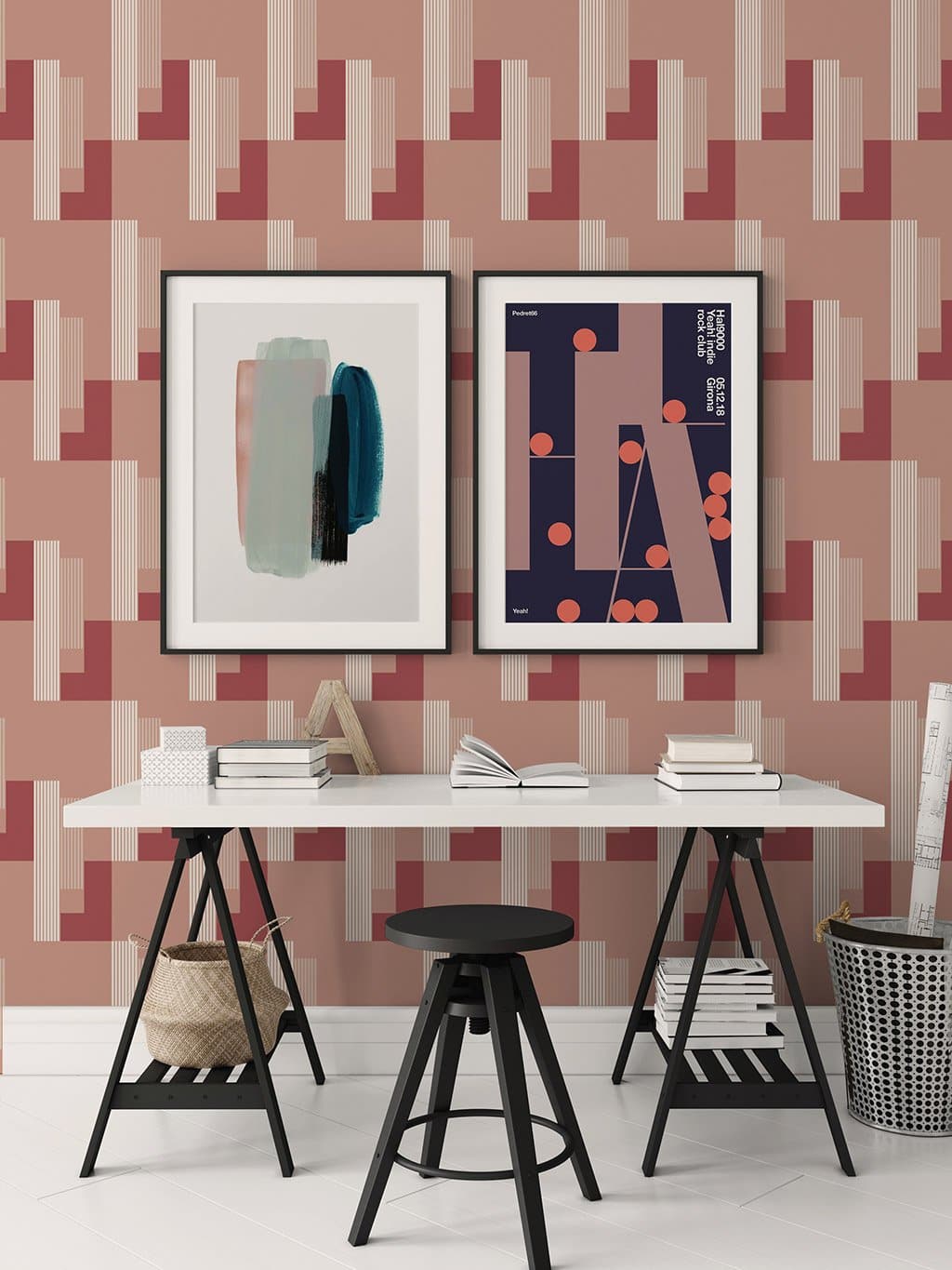 Jupiter10 geometric mid-century modern wallpaper Verona