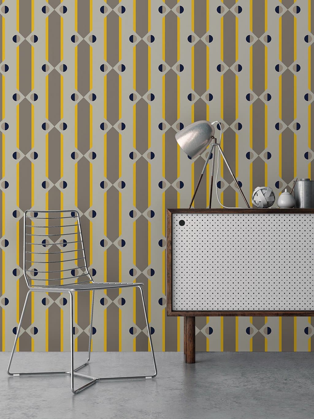 Jupiter10 geometric mid-century modern wallpaper Vienna