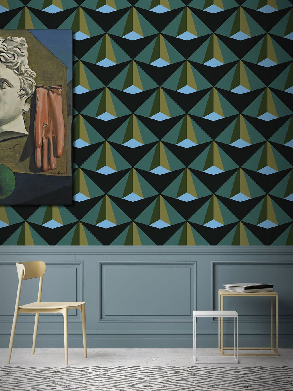 Jupiter10 geometric mid-century modern wallpaper Warsaw