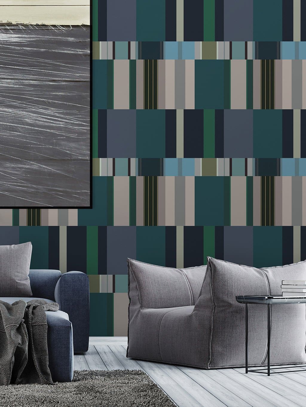 Jupiter10 geometric mid-century modern wallpaper Zac