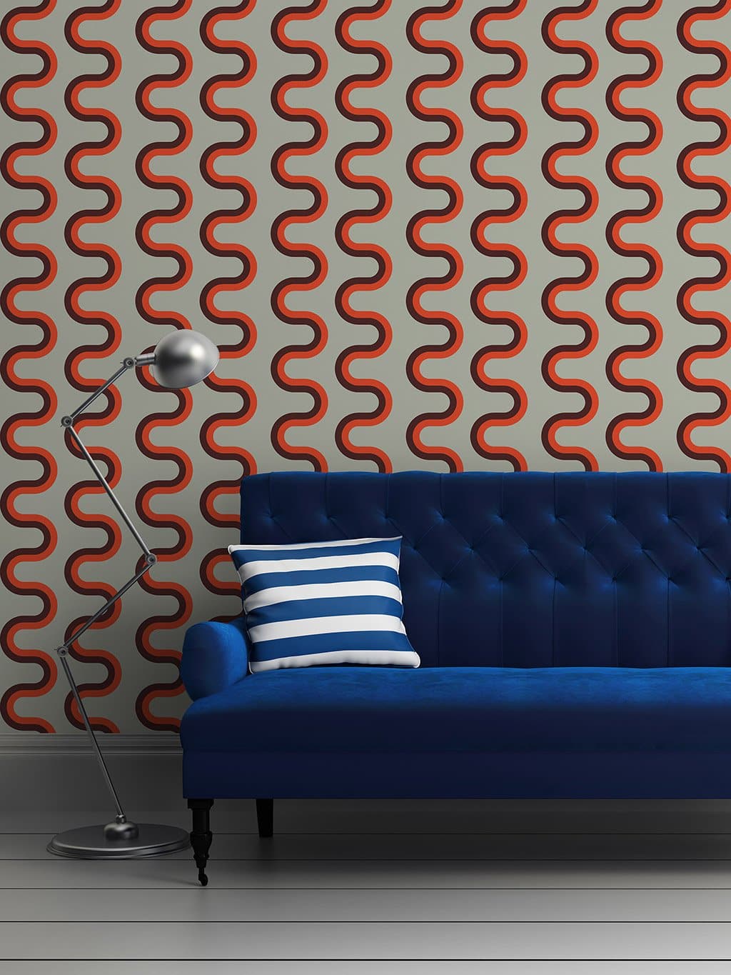 Jupiter10 geometric mid-century modern wallpaper Zanzibar