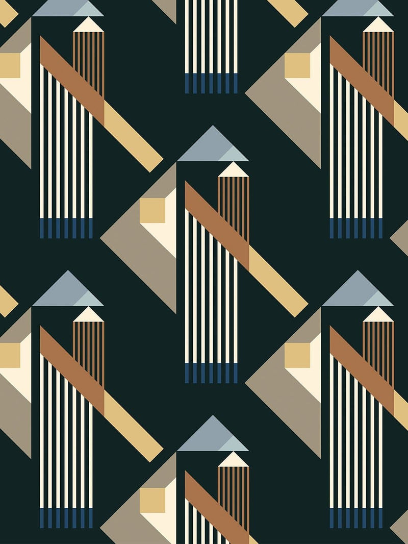 Jupiter10 geometric mid-century modern wallpaper Athens