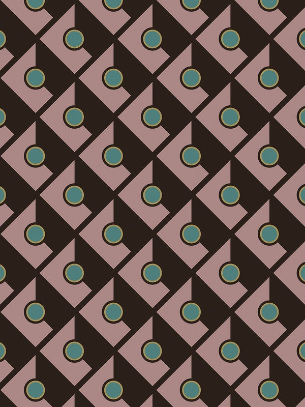 Jupiter10 geometric mid-century modern wallpaper Bucharest