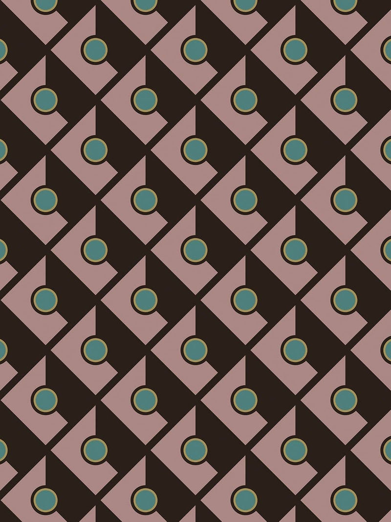 Jupiter10 geometric mid-century modern wallpaper Bucharest