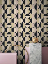 Jupiter10 geometric mid-century modern wallpaper Cannes