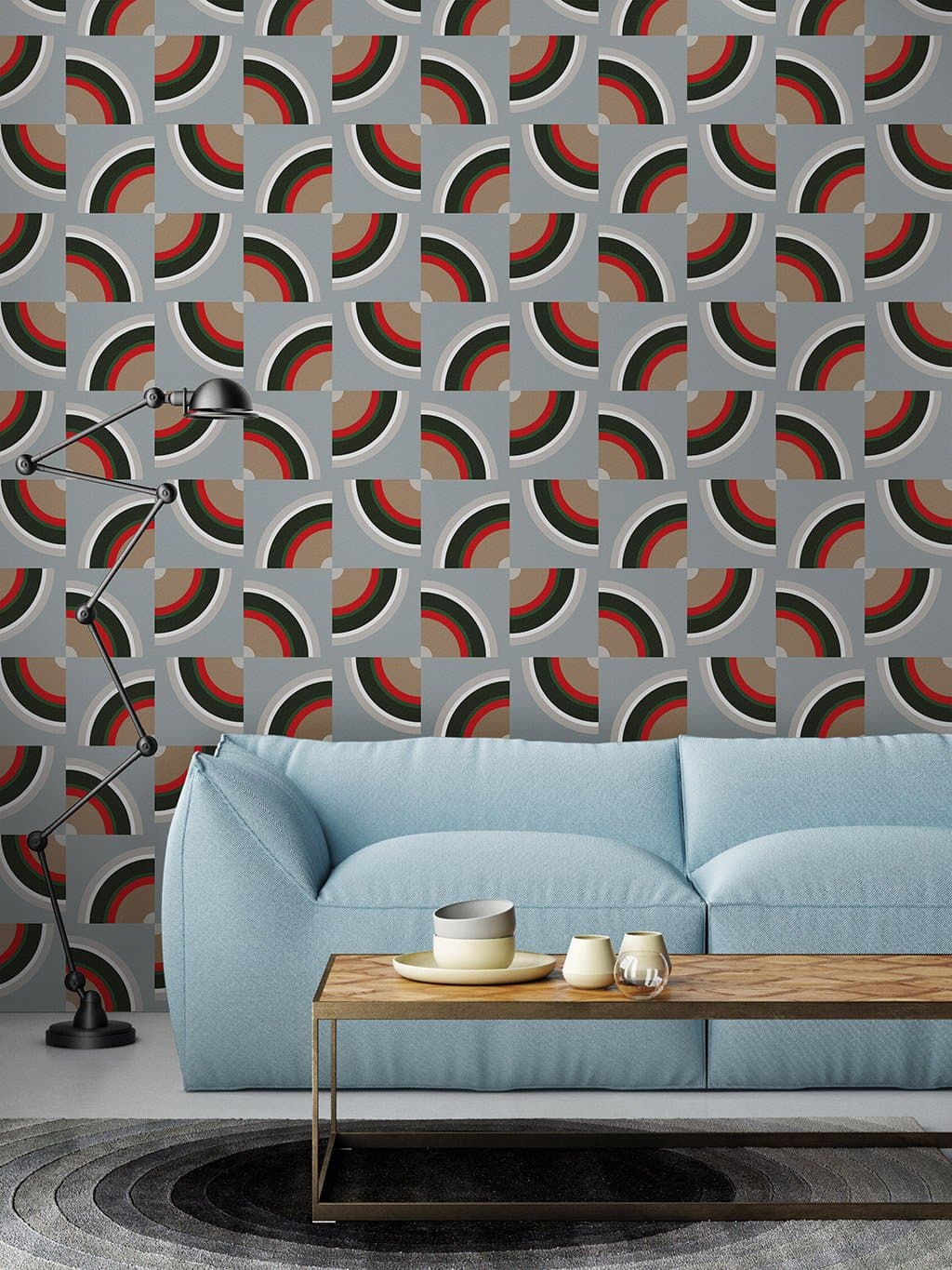 Jupiter10 geometric mid-century modern wallpaper Kyoto
