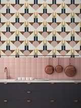 Jupiter10 geometric mid-century modern wallpaper Miami