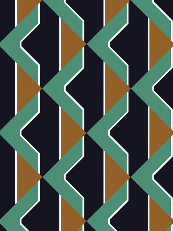 Jupiter10 geometric mid-century modern wallpaper Monza