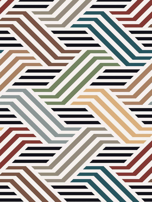 Jupiter10 geometric mid-century modern wallpaper Sao Paulo
