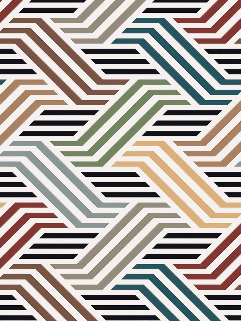 Jupiter10 geometric mid-century modern wallpaper Sao Paulo