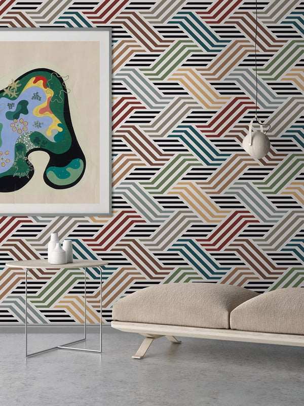 Jupiter10 geometric mid-century modern wallpaper Sao Paulo