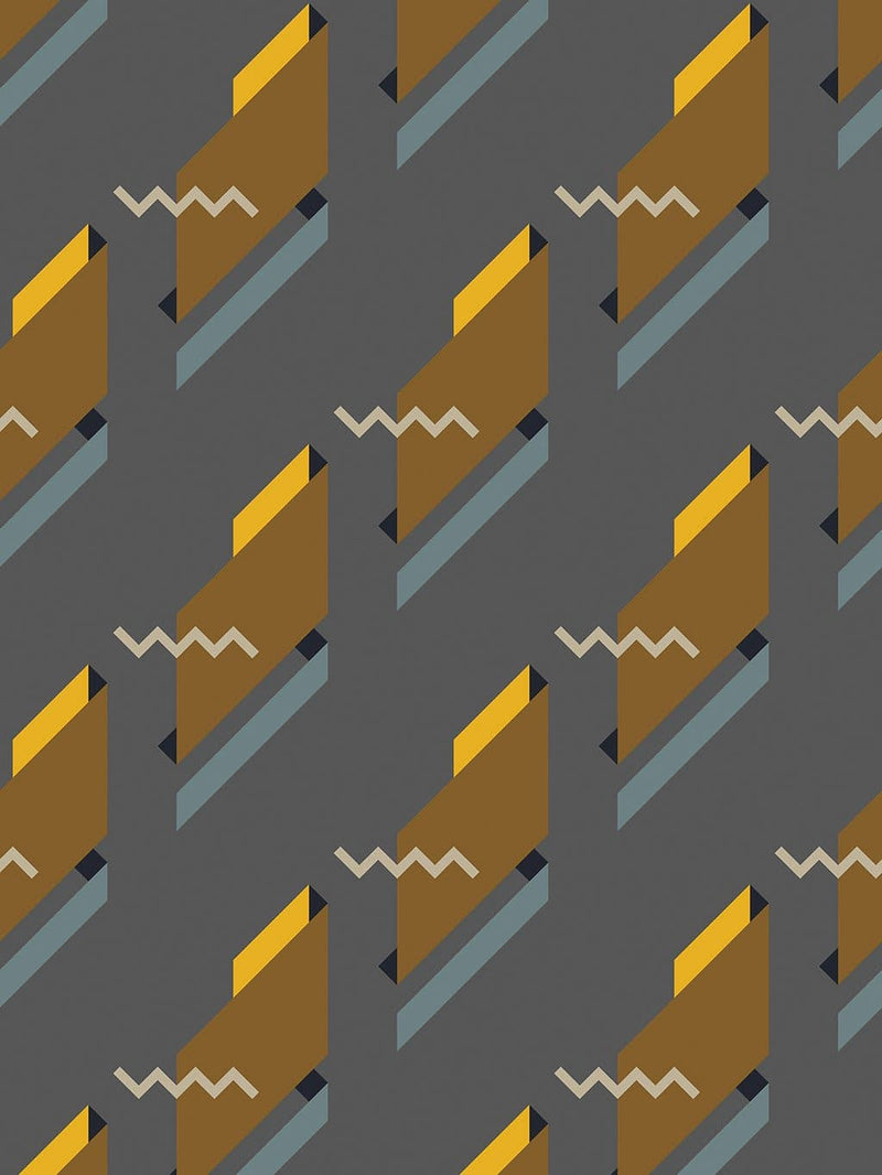 Jupiter10 geometric mid-century modern wallpaper Siena